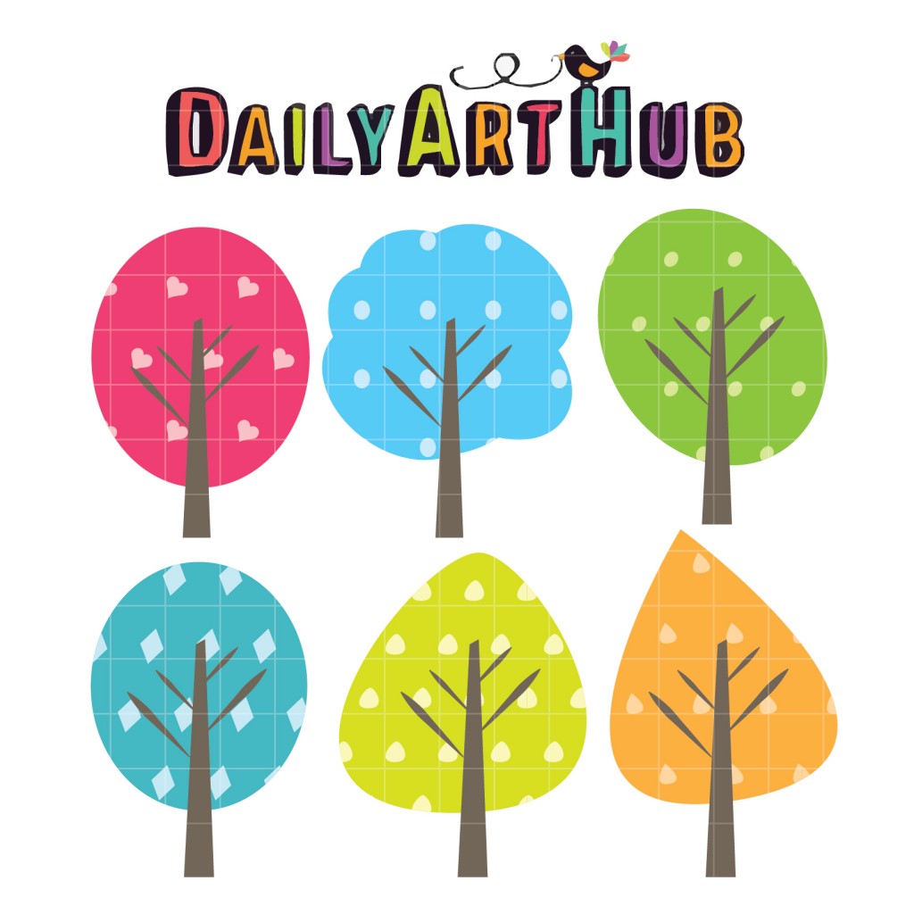 Cute Nature Elements Clip Art Set – Daily Art Hub // Graphics