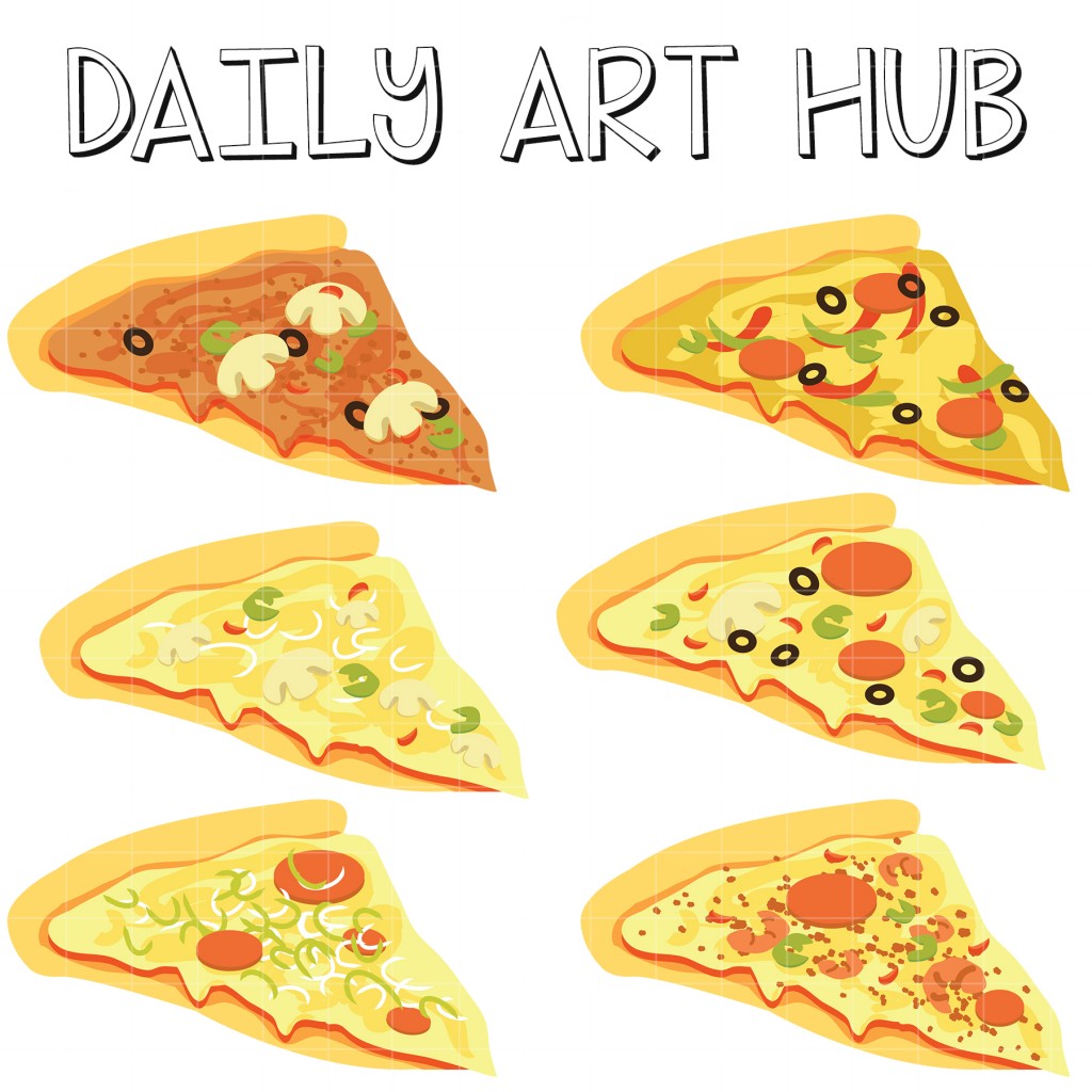 Sliced Pizza Clip Art Set – Daily Art Hub // Graphics, Alphabets &amp; SVG