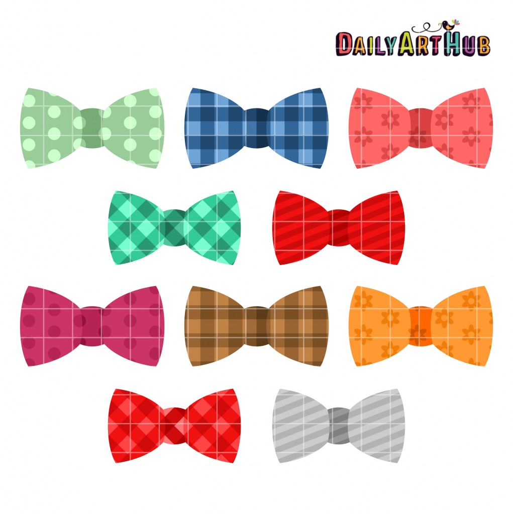 Bow Ties Clip Art Set Daily Art Hub // Graphics, Alphabets & SVG