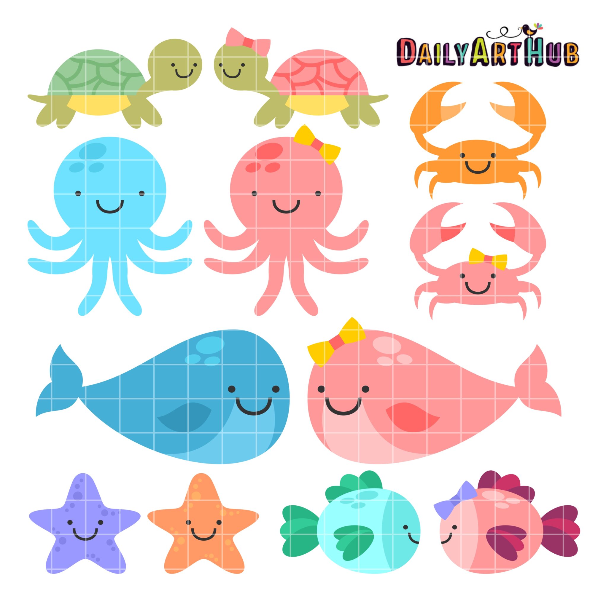 Cute Baby Sea Animals Clip Art Set – Daily Art Hub // Graphics, Alphabets &  SVG