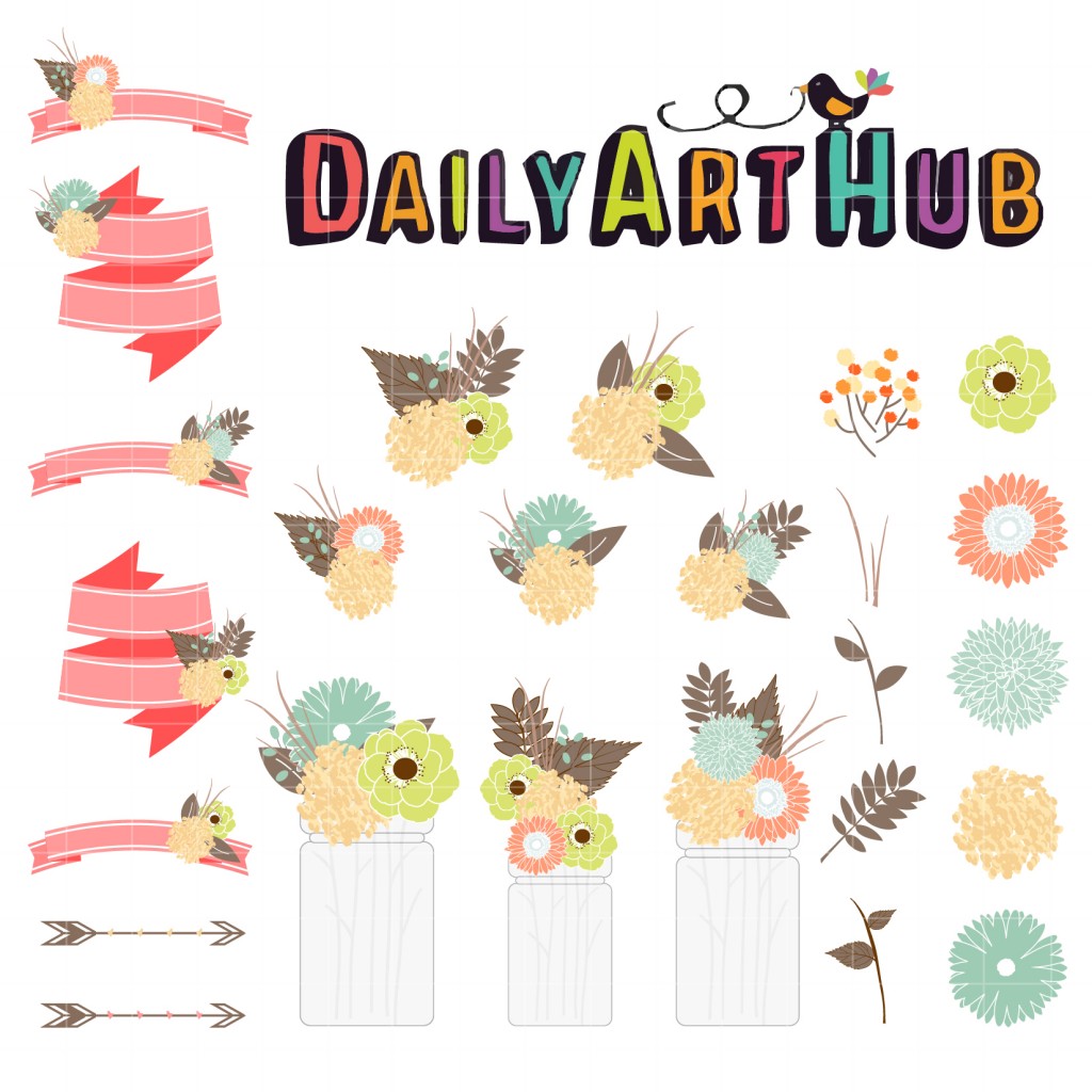 Flowers Clip Art Set – Daily Art Hub // Graphics, Alphabets & SVG