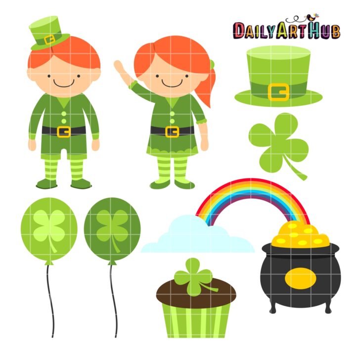 St. Patricks Day Kids Clip Art Set Daily Art Hub // Graphics