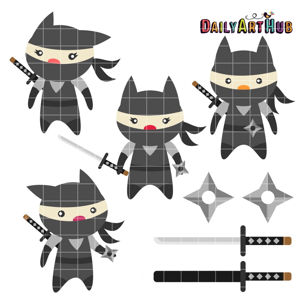 Ninja Cats Clip Art Set – Daily Art Hub // Graphics, Alphabets & SVG