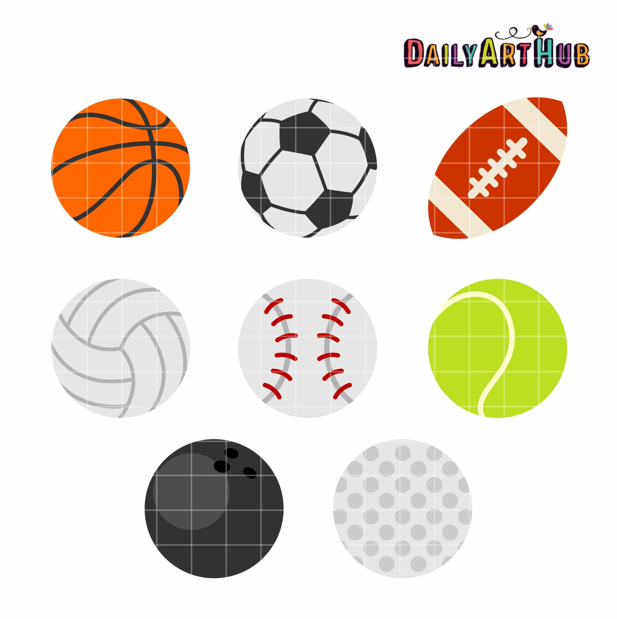 Sports Balls Clip Art Set – Daily Art Hub // Graphics, Alphabets & SVG