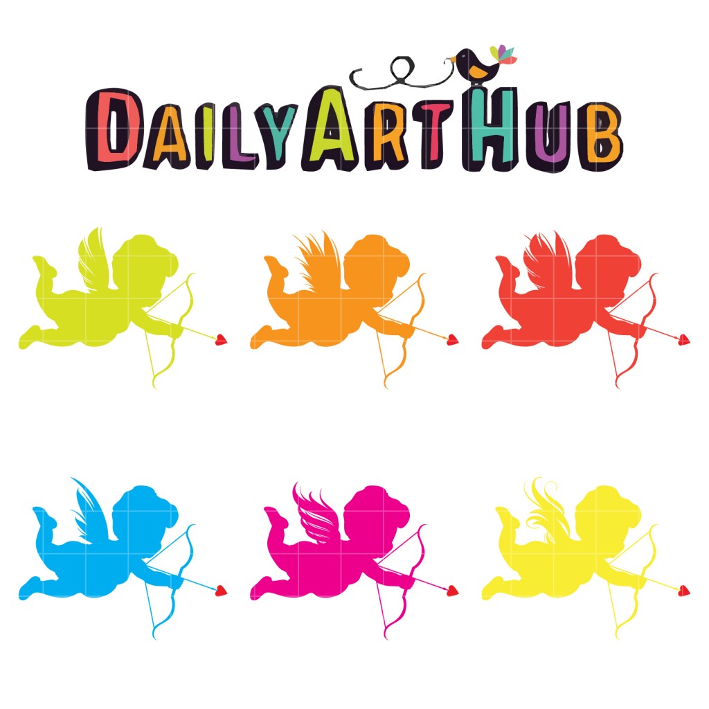 Colorful Cupids Clip Art Set – Daily Art Hub // Graphics, Alphabets &amp; SVG