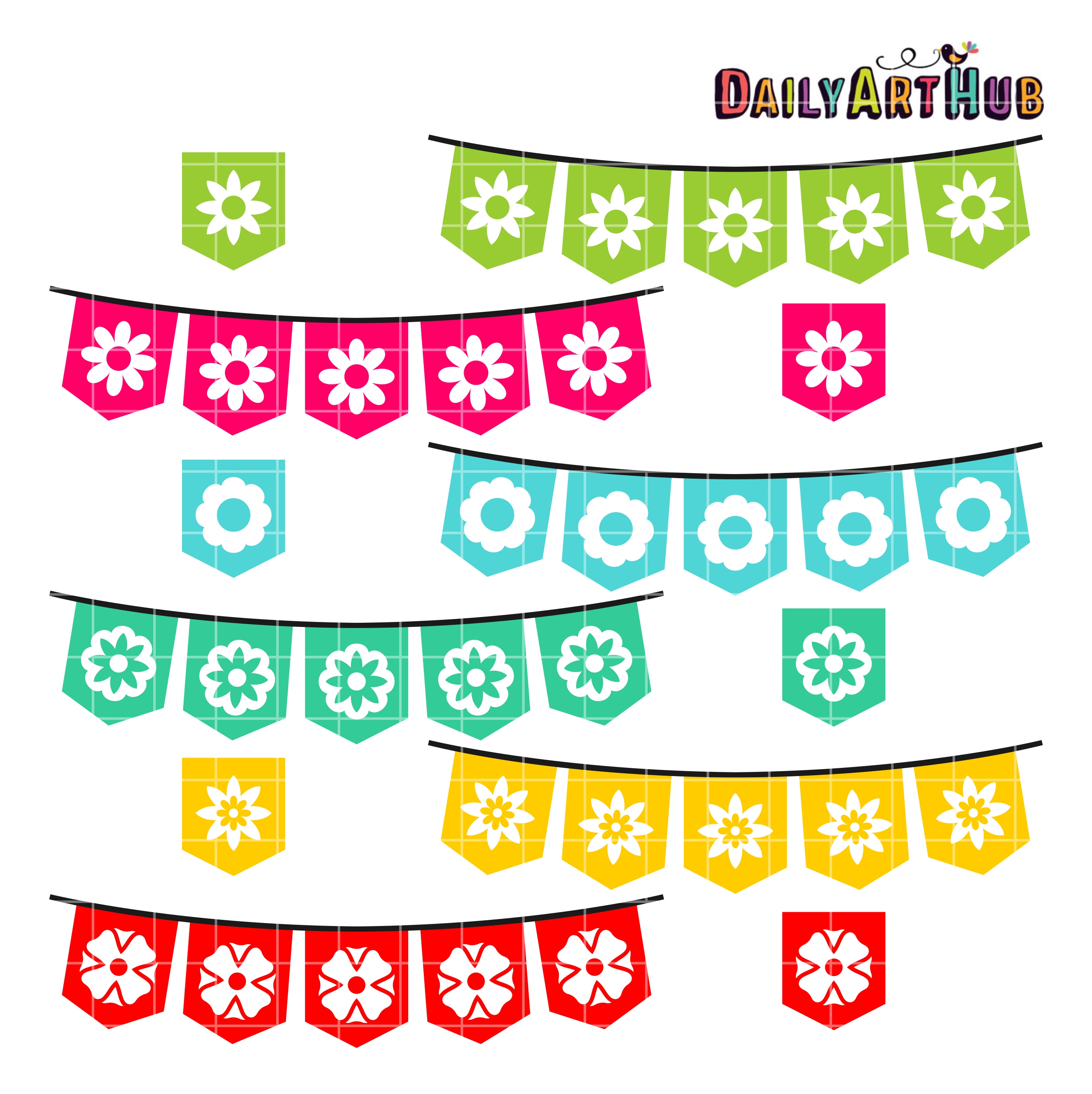 Flower Banners Clip Art Set Daily Art Hub Free Clip Art Everyday