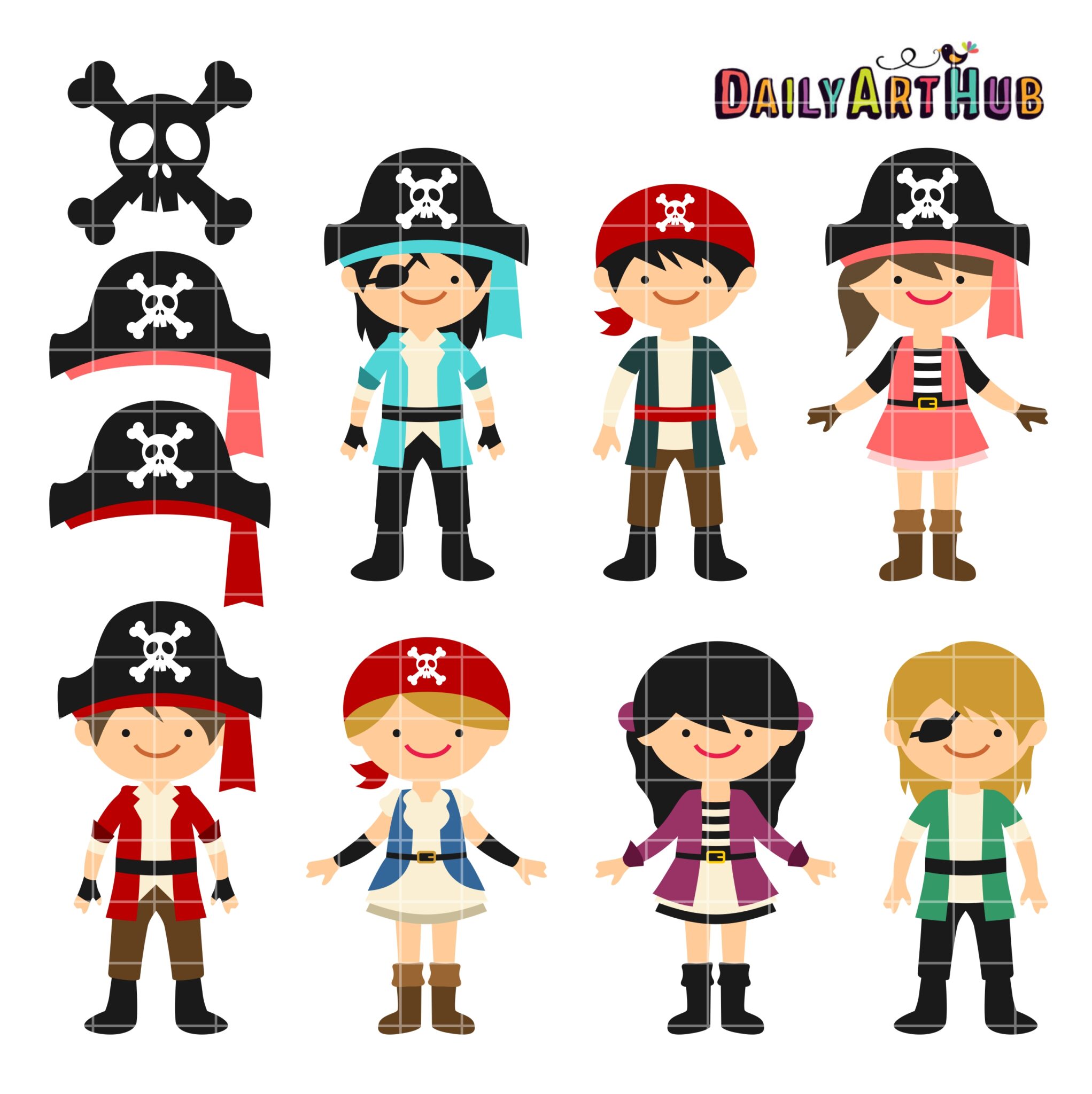 Pirates Clip Art Set