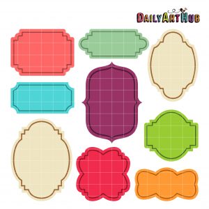 Assorted Labels Clip Art Set – Daily Art Hub // Graphics, Alphabets & SVG