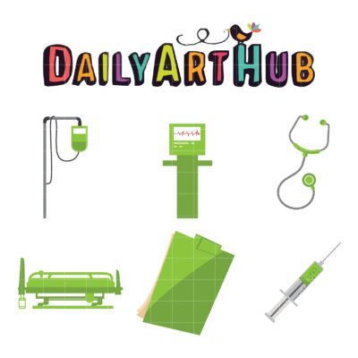 Hospital Set Clip Art Set