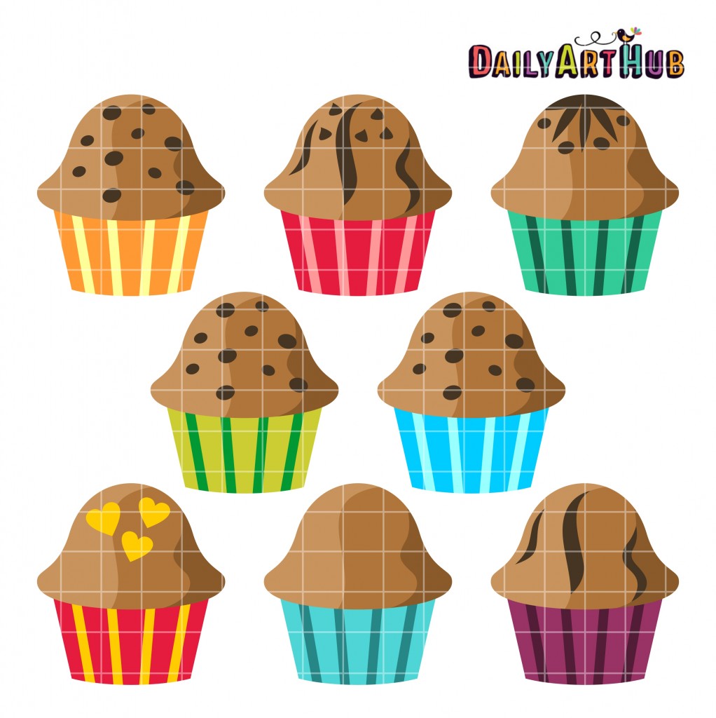 Muffins Clip Art Set Daily Art Hub // Graphics, Alphabets & SVG