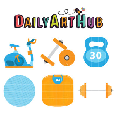 Get Fit Clip Art Set