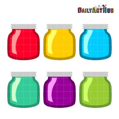 Simple Pretty Jars Clip Art Set