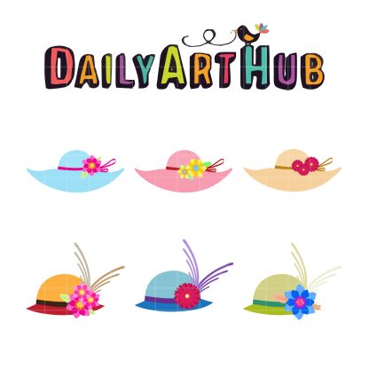 Summer Hats Clip Art Set – Daily Art Hub – Free Clip Art Everyday