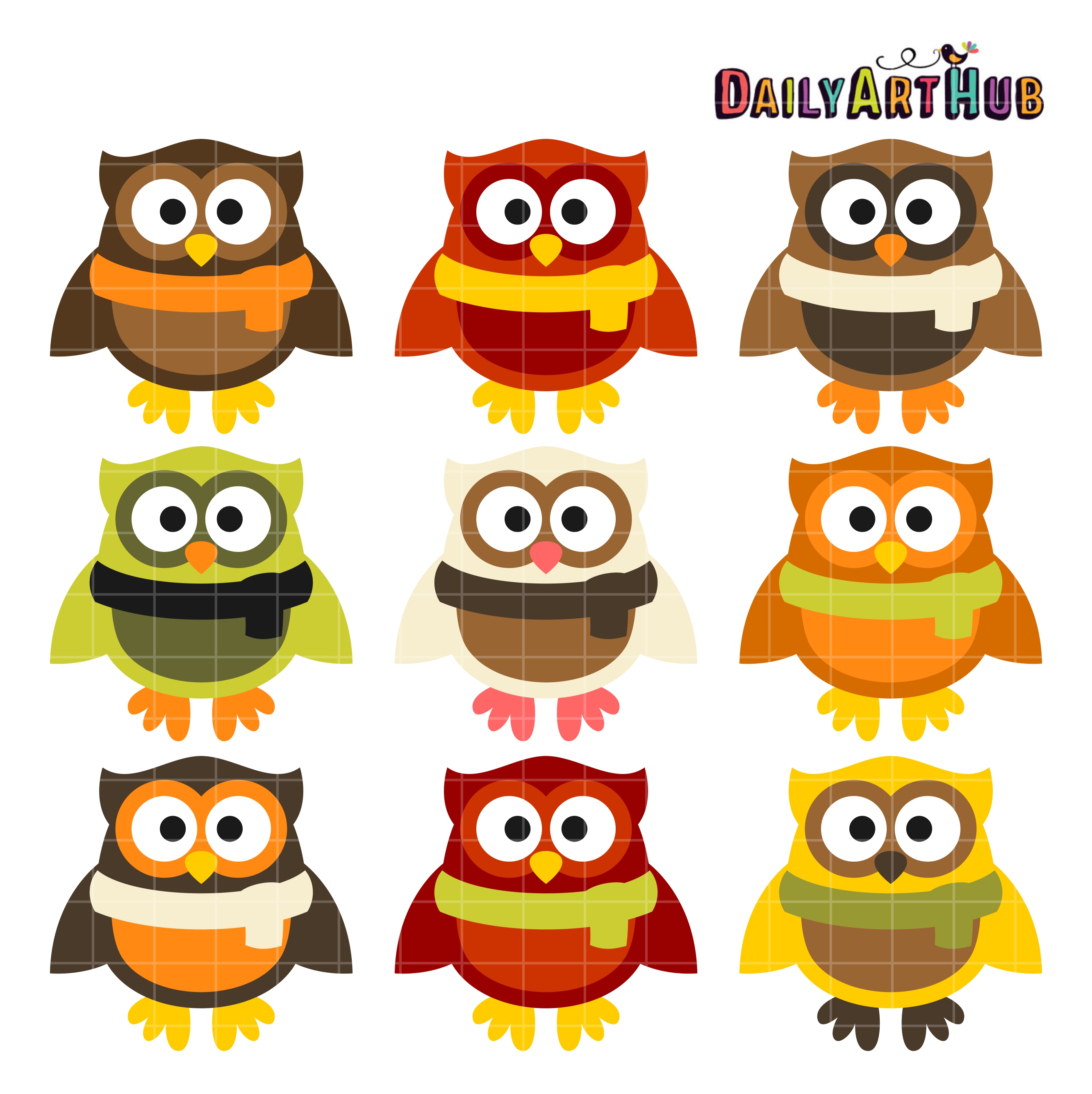 Autumn Owls Clip Art Set Daily Art Hub Free Clip Art Everyday