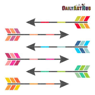 Colorful Arrows Clip Art Set