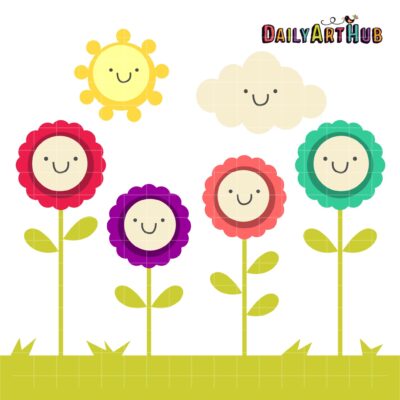 Happy Nature Clip Art Set