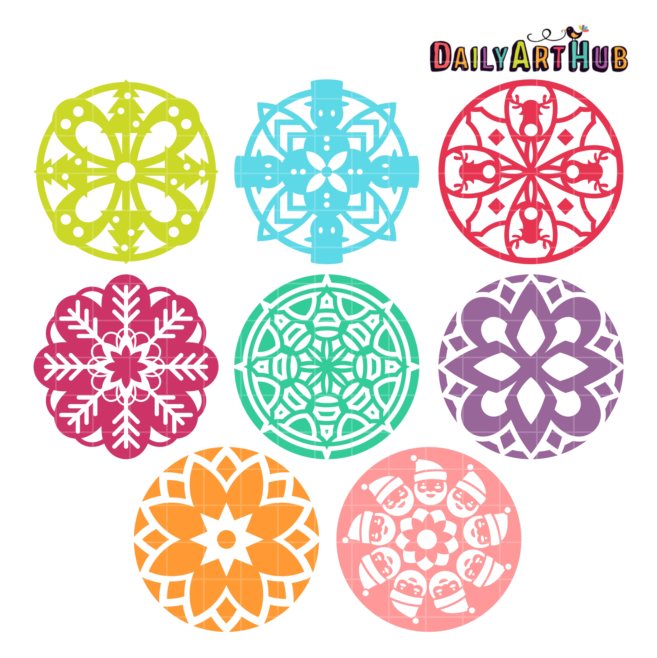 Download Christmas Mandalas Clip Art Set - Daily Art Hub - Free ...