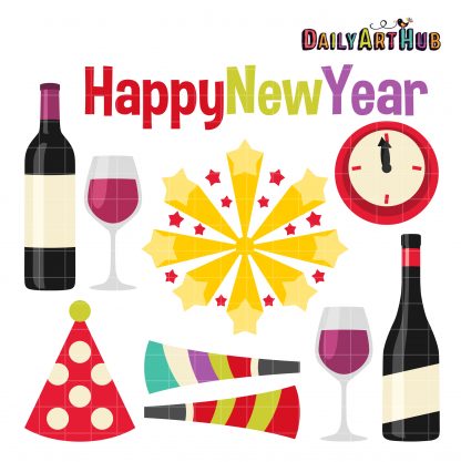 Happy year clker clip Happy New Year Clip Art Set – Daily Art Hub – Free Clip Art Everyday