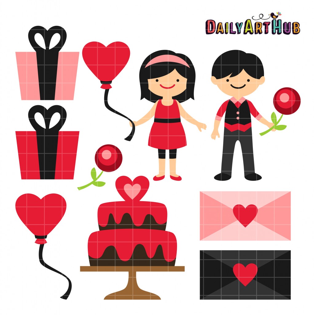 Hearts Day Clip Art Set – Daily Art Hub // Graphics, Alphabets & SVG