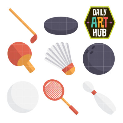 Sports Stuff Clip Art Set