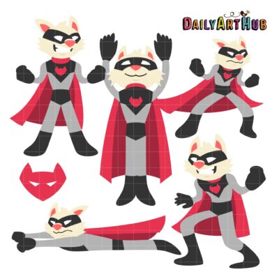 Super Cat Clip Art Set