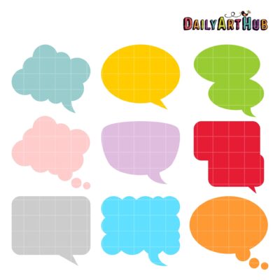 Call Out Shapes Clip Art Set