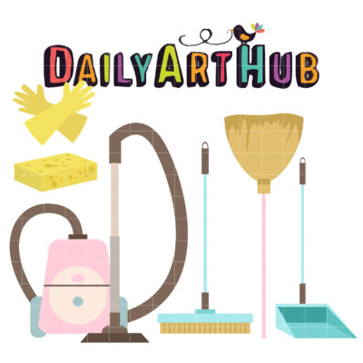 Cleaning Day Clip Art Set