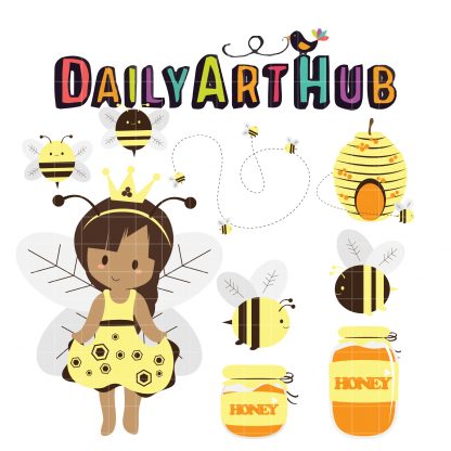 Cute Queen Bee Clip Art Set – Daily Art Hub – Free Clip Art Everyday