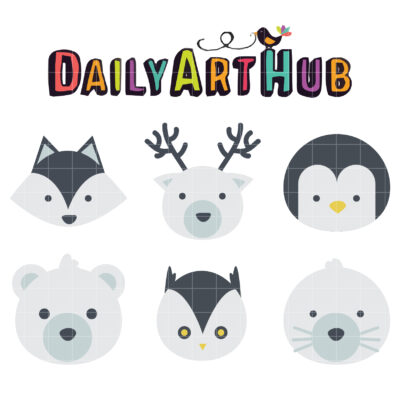 Arctic Animals Clip Art Set