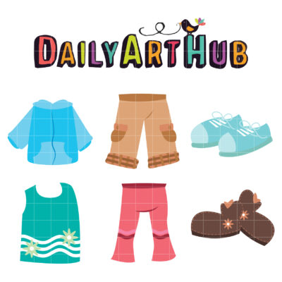 Children's Wear Clip Art Set