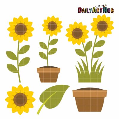 Just Sunflowers Clip Art Set