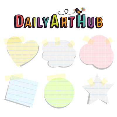 Message Papers Clip Art Set