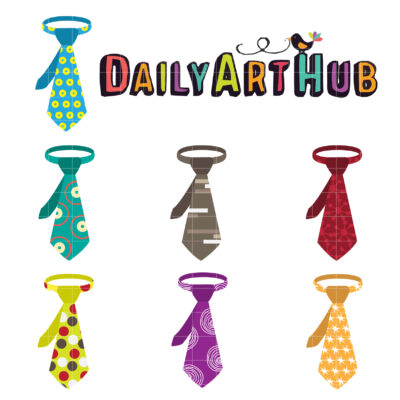 Neck Ties Clip Art Set