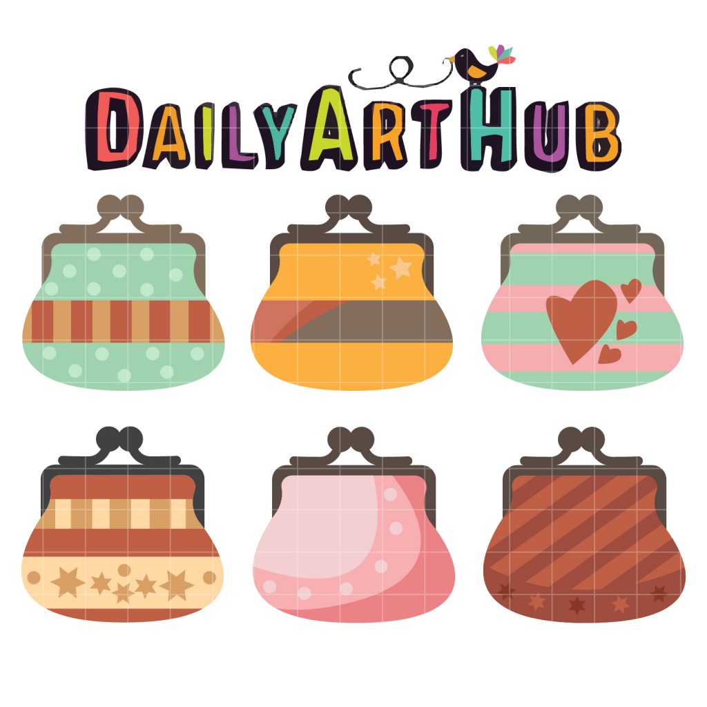 Purse Art Clip Art Set Daily Art Hub // Graphics, Alphabets & SVG
