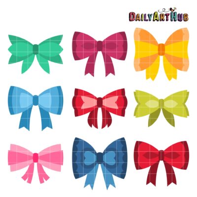 Decorative Ribbons Clip Art Set