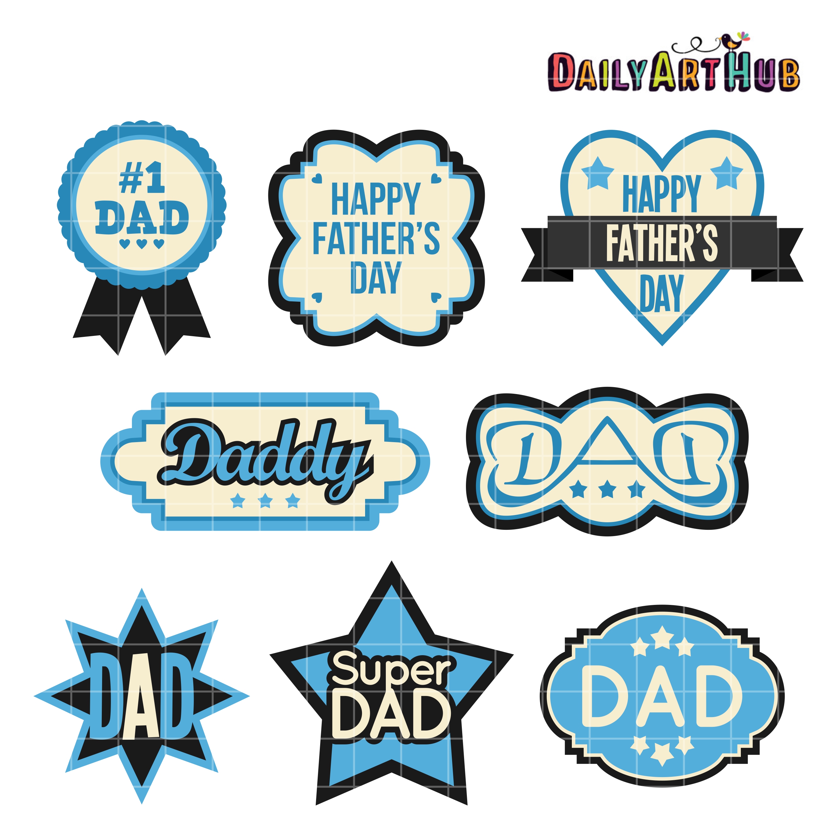 Father S Day Labels Clip Art Set Daily Art Hub Free Clip Art Everyday