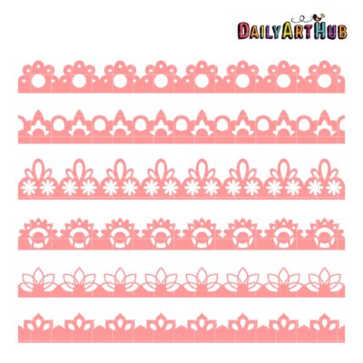 Lace Borders Clip Art Set
