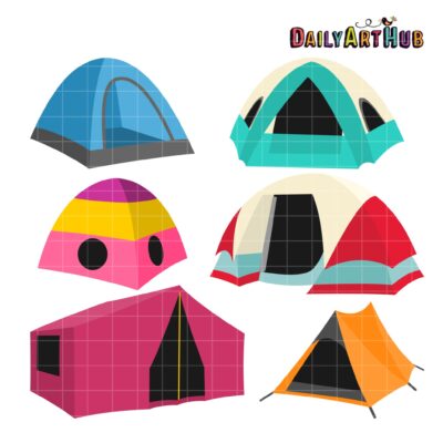 Tents Clip Art Set
