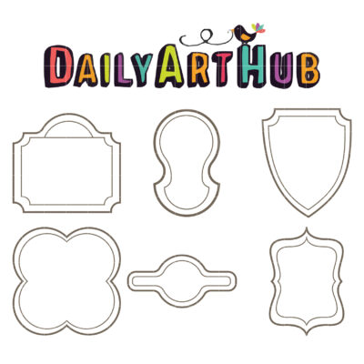 Simple Frames Clip Art Set