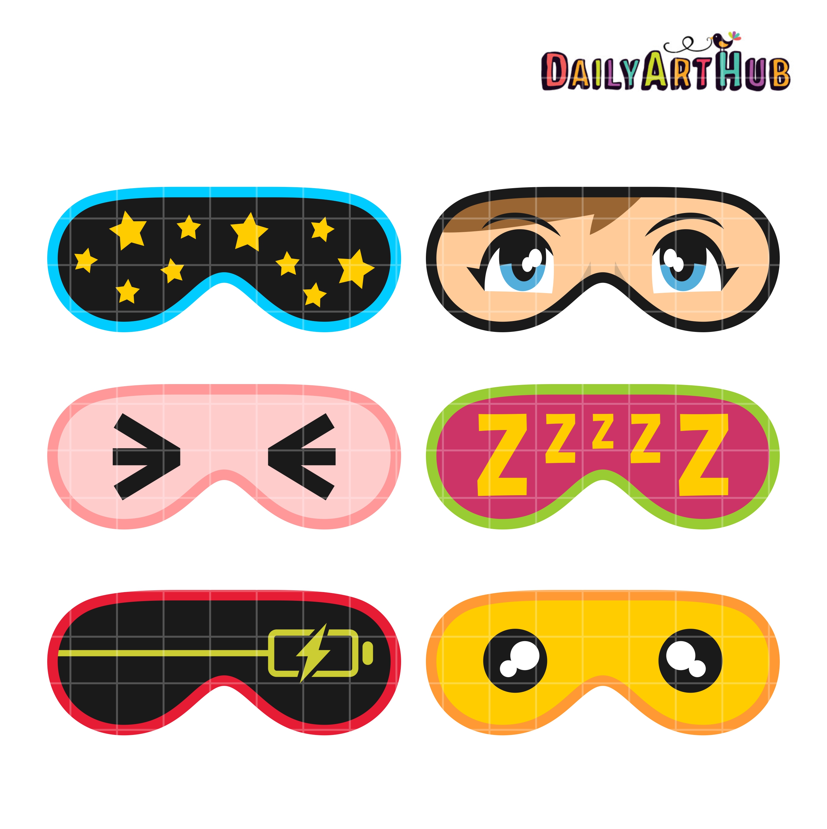 Sleep Mask Clip Art Set Daily Art Hub Free Clip Art Everyday
