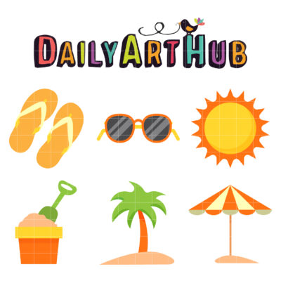 Summer Day Clip Art Set