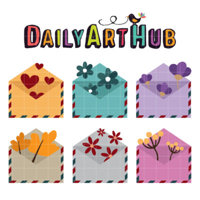 Vintage Letters Clip Art Set