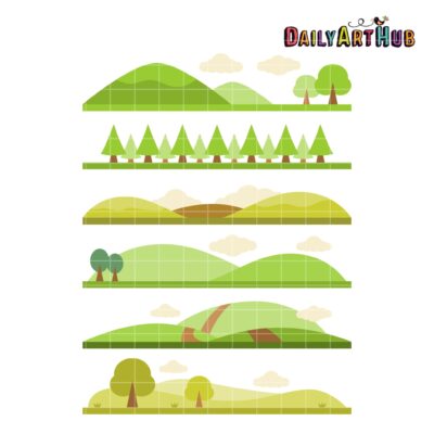 Landscapes Clip Art Set
