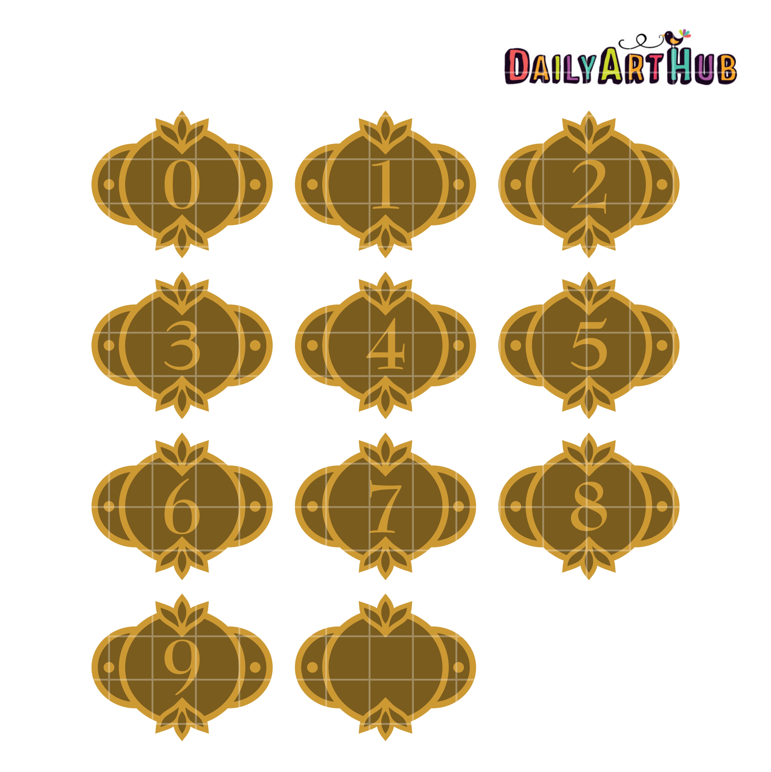 Pattern Plate Nuber Clipart Number Plates