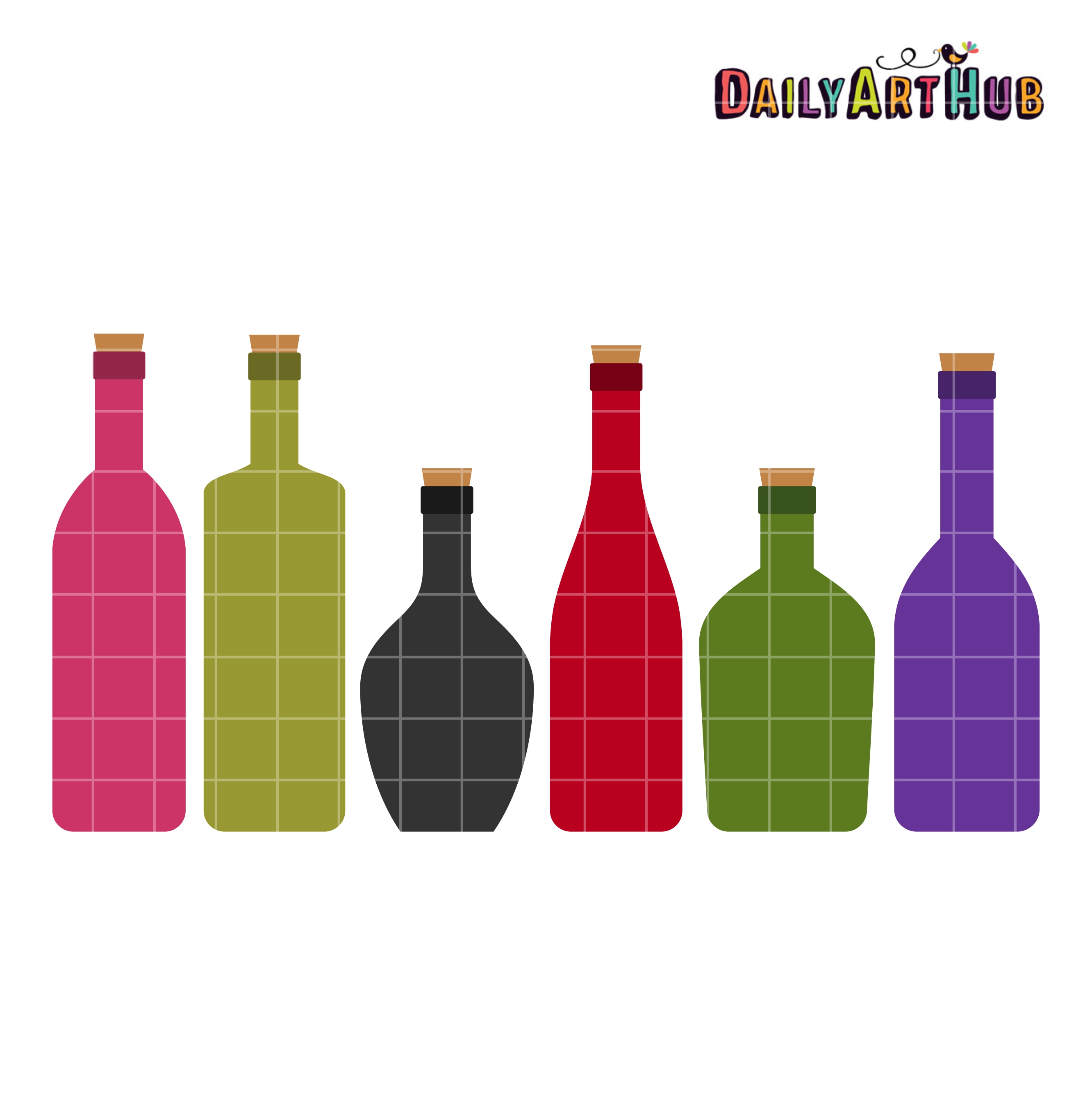 Wine Bottles Clip Art Set Daily Art Hub Free Clip Art Everyday
