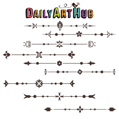 Border Ornaments Clip Art Set