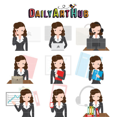 Business Women Clip Art Set