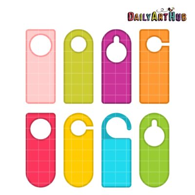 Door Hangers Clip Art Set