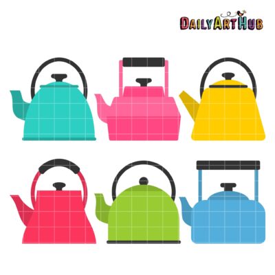 Kettles Clip Art Set