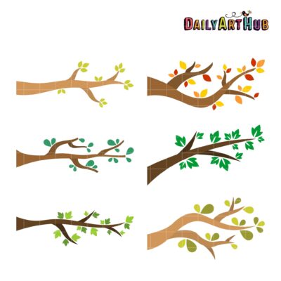 Tree Branches Clip Art Set